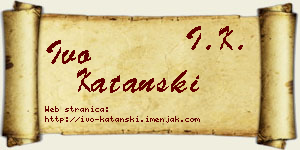 Ivo Katanski vizit kartica